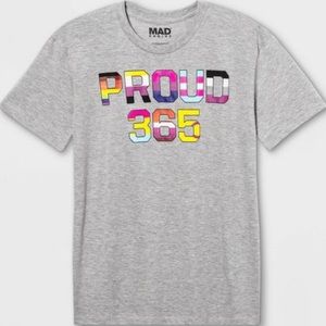 NWT Pride Proud 365 Graphic Gray T-shirt